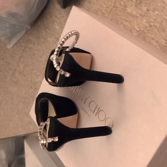 Jimmy Choo Saeda 125 Embellished Open Toe Sandal - Picture 3 of 4